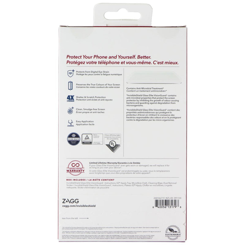 ZAGG (GlassElite VisionGuard+) Screen Protector for iPhone 12/12 Pro/11/XR