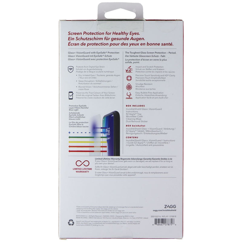 ZAGG Invisible Shield Glass + VisionGuard for Apple iPhone XS Max