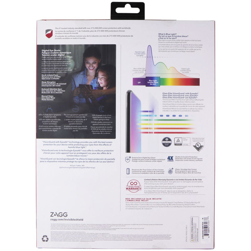 ZAGG (Glass Elite VisionGuard+) for Samsung Galaxy Tab S7 5G Tablet - Clear