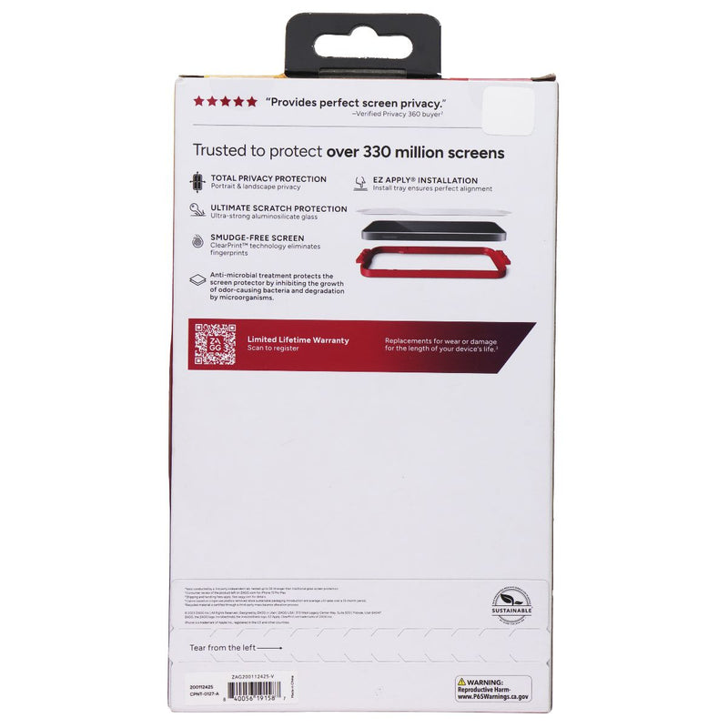 ZAGG Invisible Shield Privacy 360 Protect Screen Protector for iPhone 15 Pro Max
