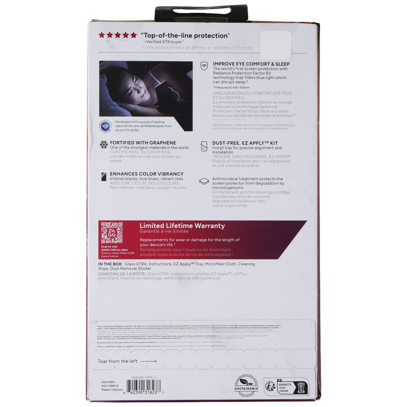 ZAGG Invisible Shield XTR4 Screen Protector for Apple iPhone 16 Plus / 15 Plus