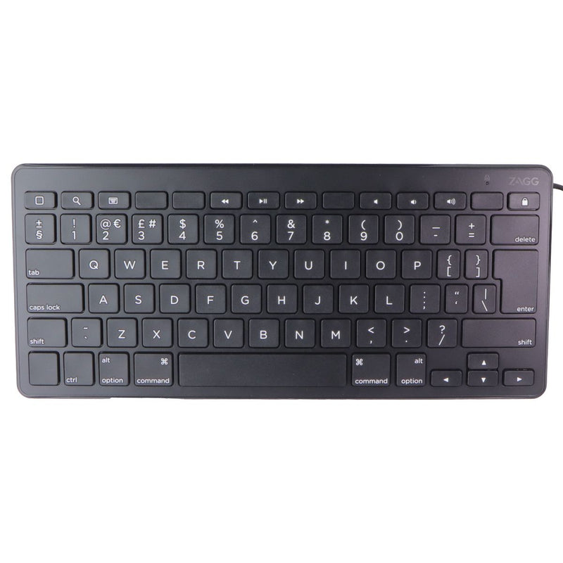 ZAGG Full-Size Wired MFi International Keyboard for iPad/iPod & iPhones - Black