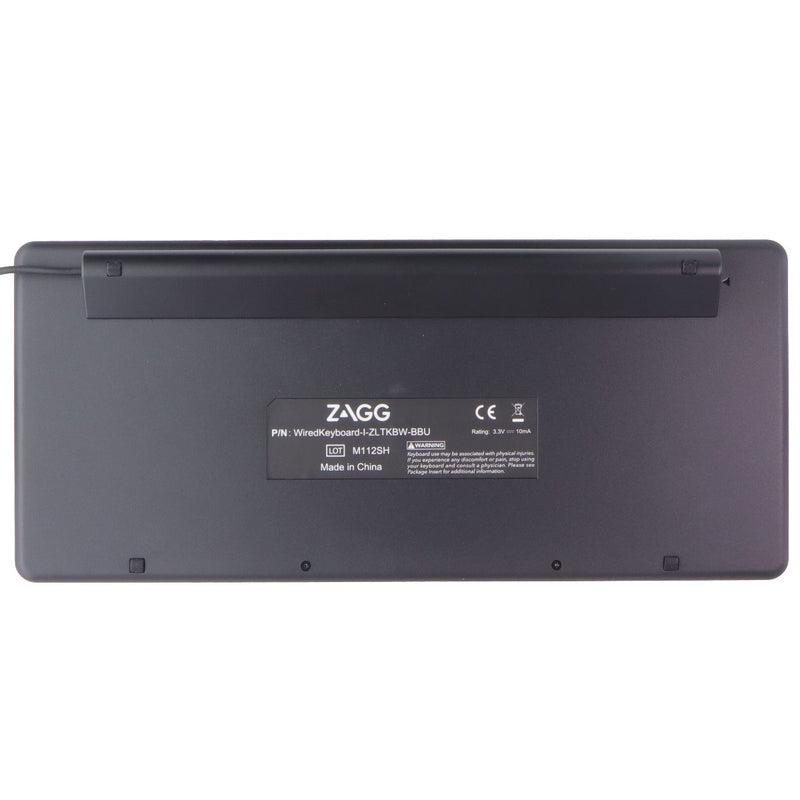 ZAGG Full-Size Wired MFi International Keyboard for iPad/iPod & iPhones - Black