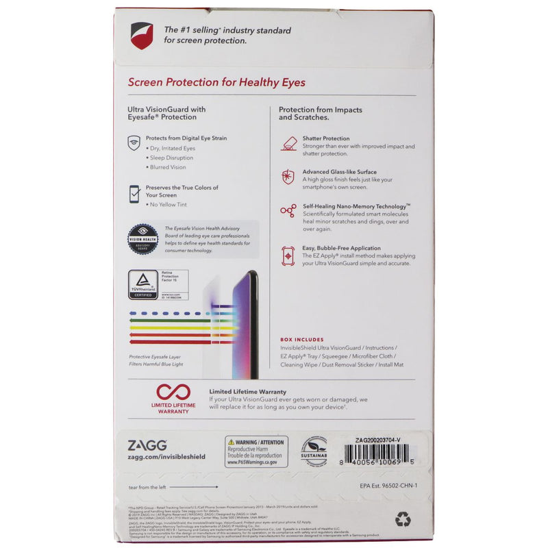 ZAGG InvisibleShield (Ultra VisionGuard+) for Samsung Galaxy S20 Ultra 5G