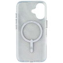 ZAGG Milan Snap Series Case for MagSafe for iPhone 16 - White Glitter Swirl