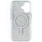 ZAGG Milan Snap Series Case for MagSafe for iPhone 16 - White Glitter Swirl