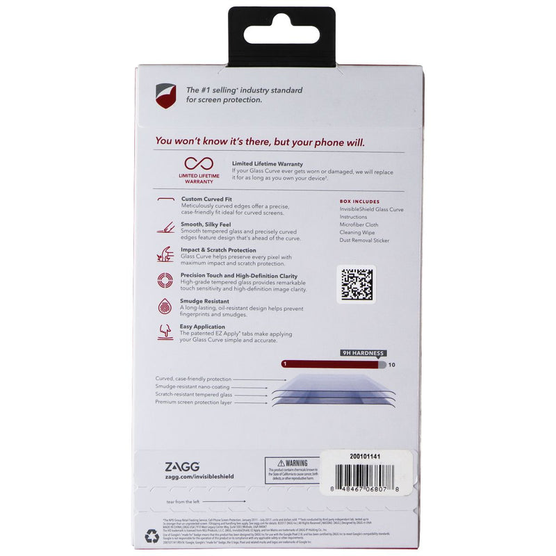 ZAGG Glass Curved Screen Protector for Google Pixel 2 XL - Clear