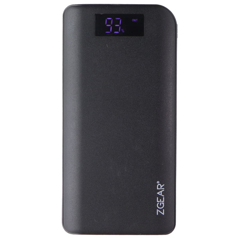 ZGEAR 20,000mAh High Capacity USB & USB-C Power Bank with LCD Display - Black
