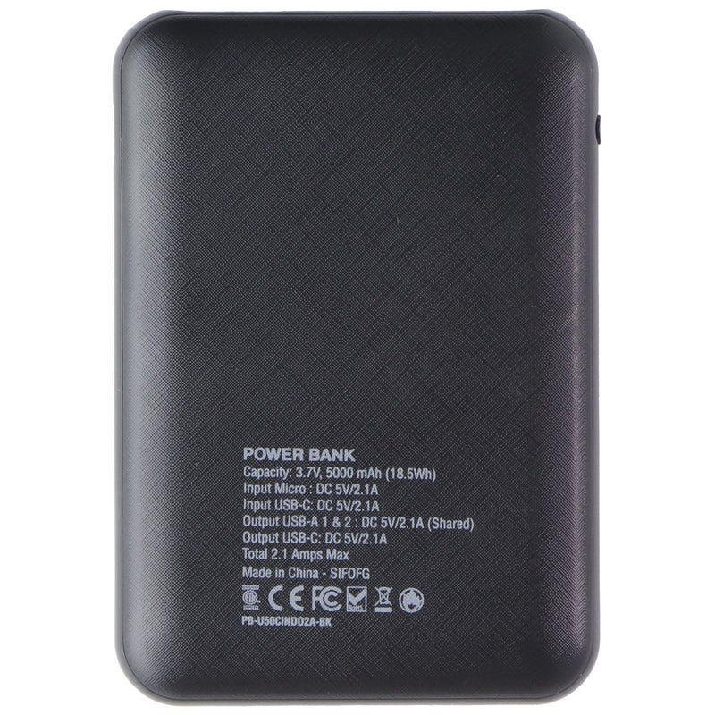 ZGear (5,000mAh) Slim Power Bank with Dual Charging Ports - Black