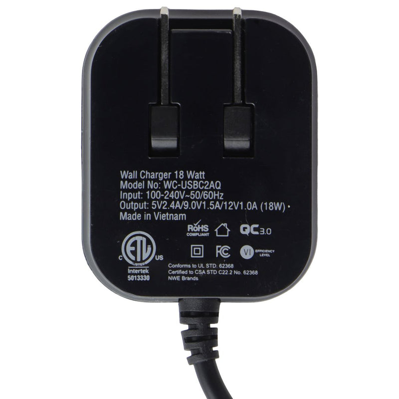 ZGEAR (18W) Adaptive Fast Charge USB-C Wall Charger - Black