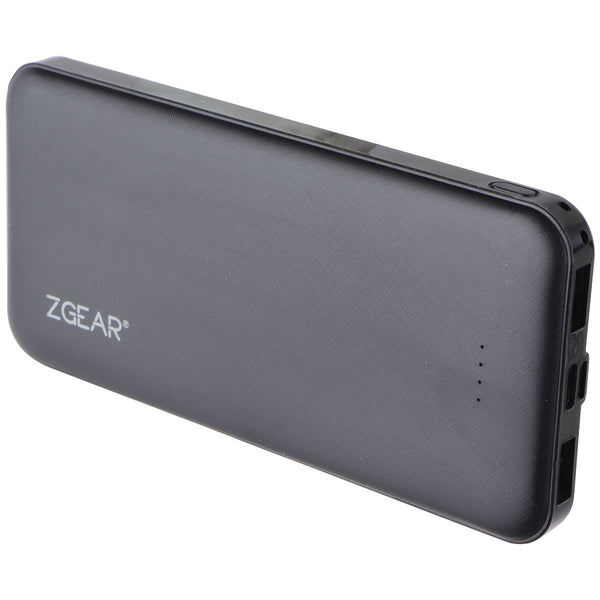 ZGear (10,000mAh) Slim Power Bank with Dual Charging Ports - Black