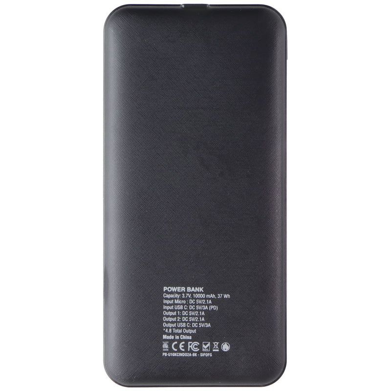 ZGear (10,000mAh) Slim Power Bank with Dual Charging Ports - Black