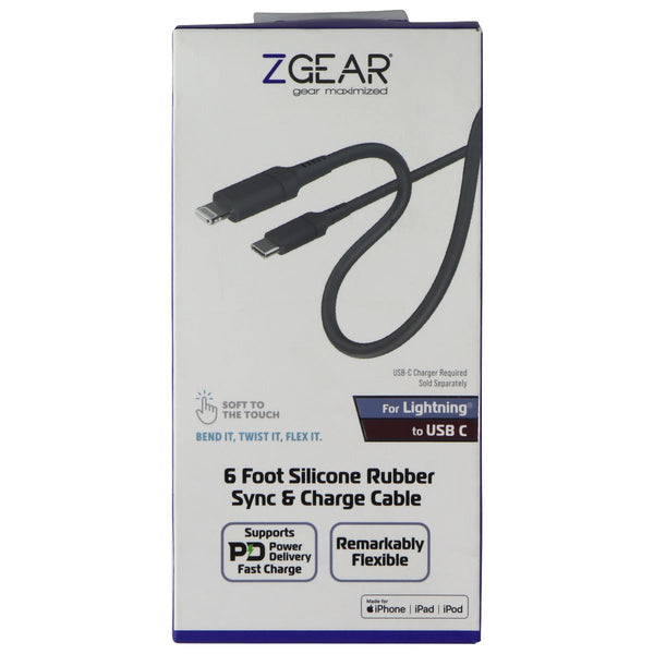 ZGEAR 6FT Silicone USB-C to Lightning 8-pin Cable - Gray