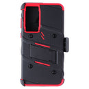 Zizo Bolt Series Case and Holster for Samsung Galaxy A35 - Black/Red