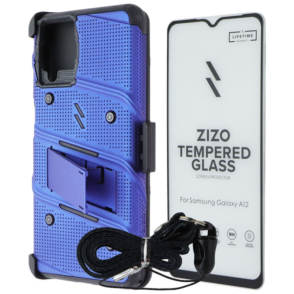 ZIZO Bolt Series Case / Holster / Glass for Samsung Galaxy A12 - Blue
