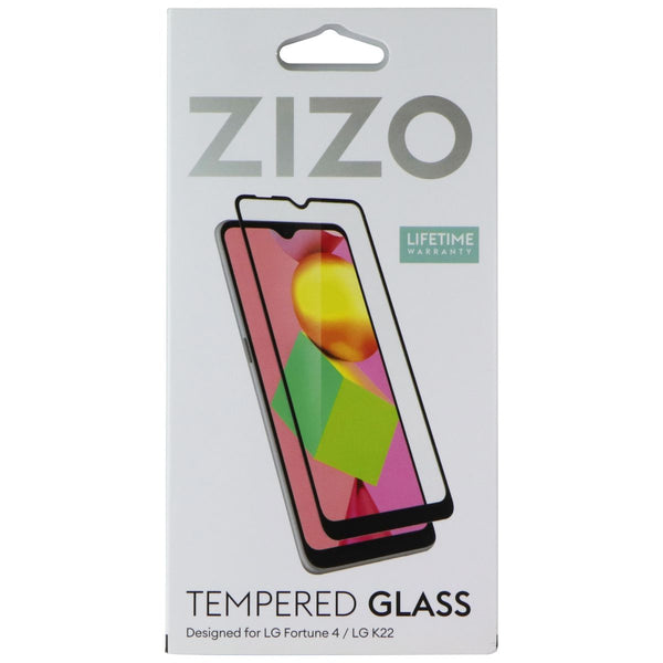 Zizo Tempered Glass Screen Protector for LG Fortune 4/LG K22 - Clear/Black Trim