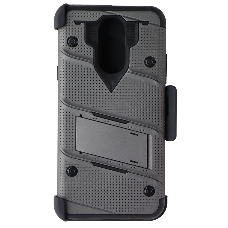 Zizo Bolt Series Case / Glass / Holster for LG Harmony 3 / K40 / Solo - Gray