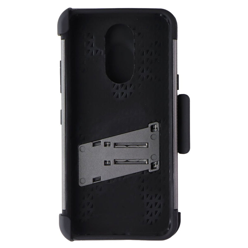 Zizo Bolt Series Case / Glass / Holster for LG Harmony 3 / K40 / Solo - Gray