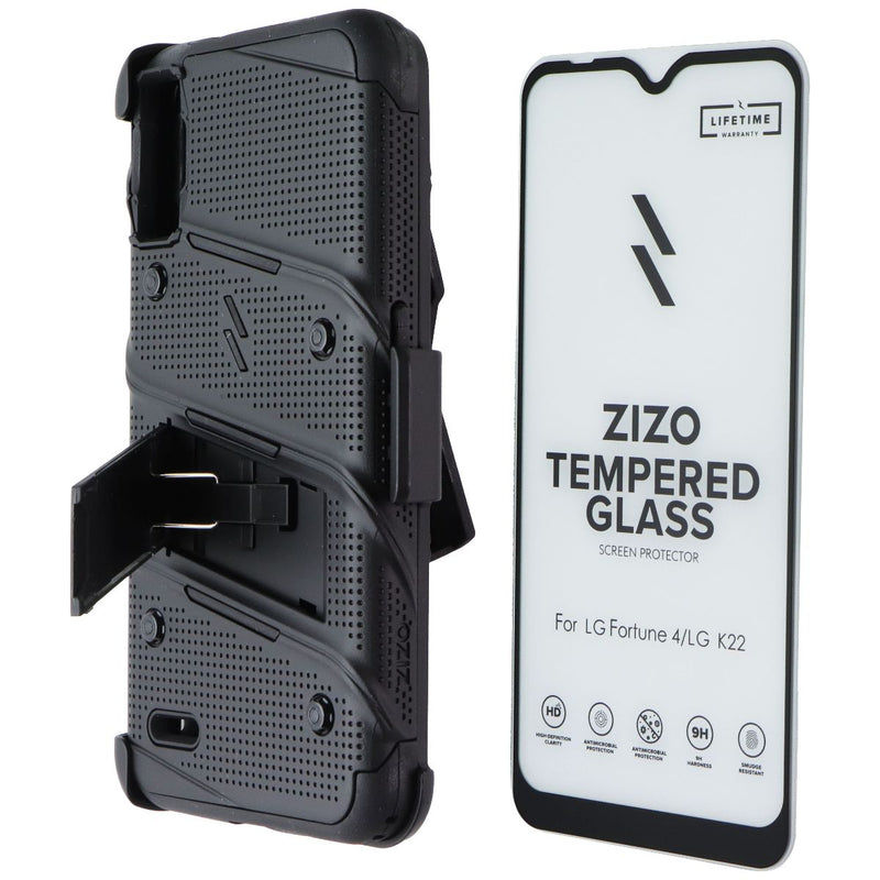 Zizo Bolt Series Case and Holster for LG Fortune 4 / LG K22 - Black