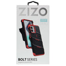 Zizo BOLT Series Case and Holster for Motorola Moto G 5G (2023) - Black/Red