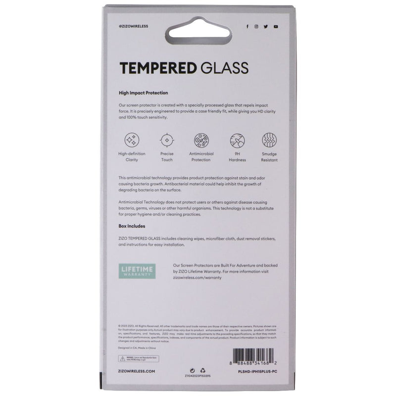 ZIZO Tempered Glass Screen Protector for Apple iPhone 15 Plus - Privacy