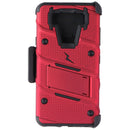 Zizo Bolt Series Case / Glass / Holster for LG Fortune 3/LG Aristo 5 - Red/Black