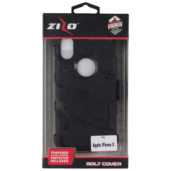 Zizo Bolt Cover Series (Case / Screen / Holster) for Apple iPhone X - Black