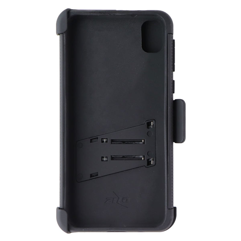 Zizo Bolt Series Case & Holster with Tempered Glass for Moto E6 - All Black