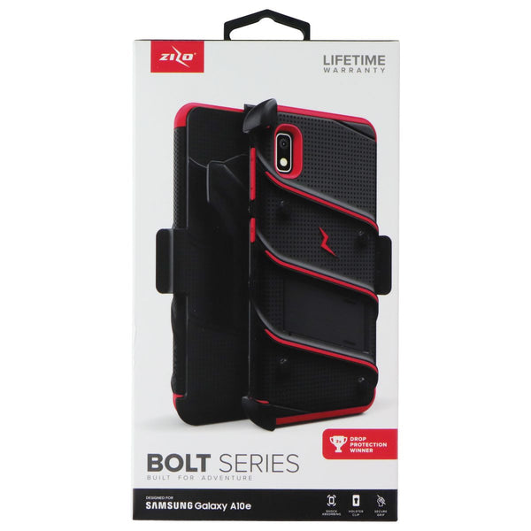 ZIZO Bolt Series Case / Holster / Glass for Samsung Galaxy A10e - Black / Red