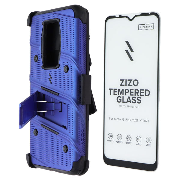 ZIZO Bolt Series Case / Screen / Holster for Motorola Moto G Play (2021) - Blue