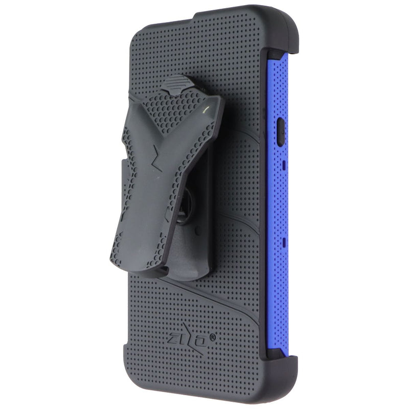 Zizo Bolt Series Case / Glass / Holster for LG Harmony 3 / K40 / Solo - Blue