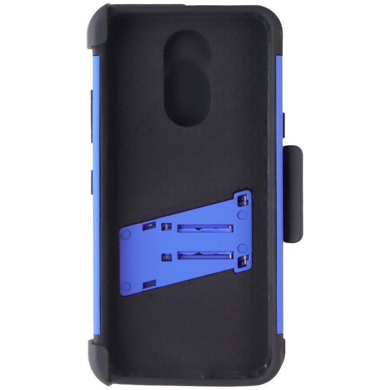 Zizo Bolt Series Case / Glass / Holster for LG Harmony 3 / K40 / Solo - Blue