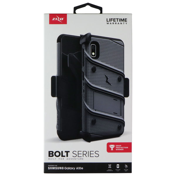 ZIZO Bolt Series Case / Holster / Glass for Samsung Galaxy A10e - Metal Gray