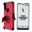 Zizo Bolt Series Case and Holster for Motorola Moto E (2020) - Red/Black