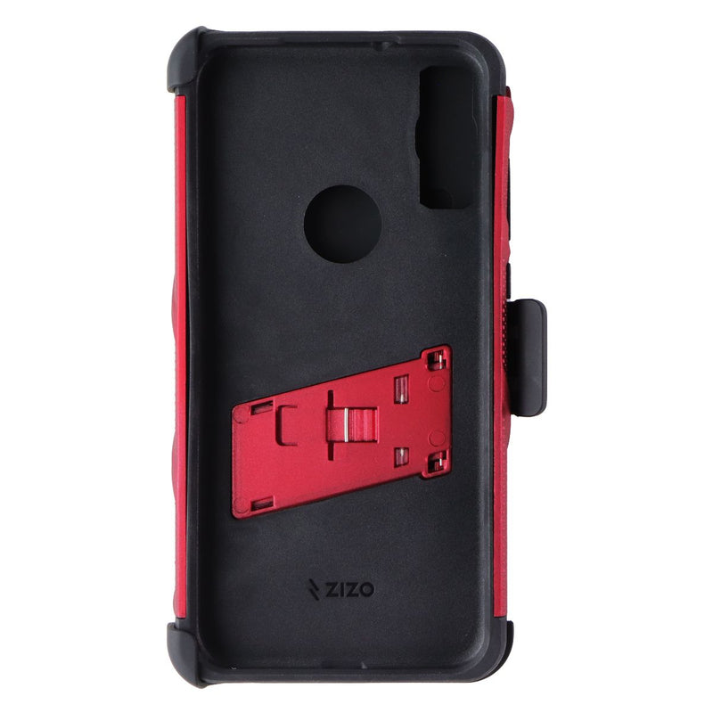 Zizo Bolt Series Case and Holster for Motorola Moto E (2020) - Red/Black