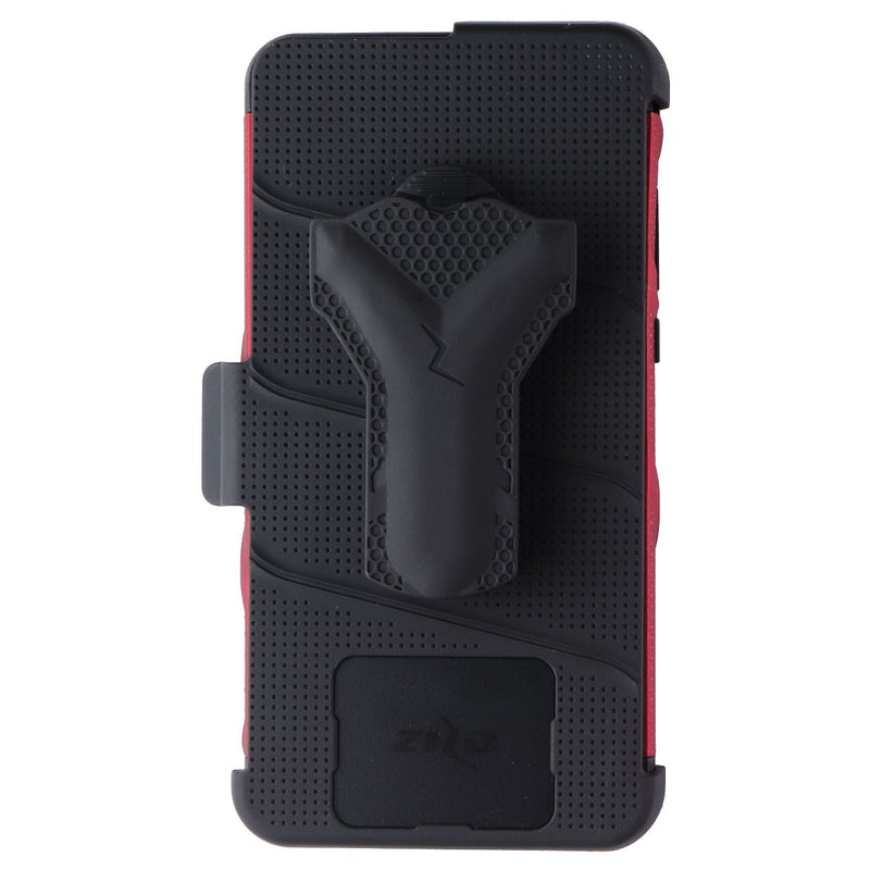Zizo Bolt Series Case and Holster for Motorola Moto E (2020) - Red/Black