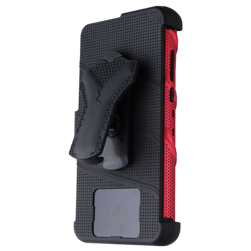 Zizo Bolt Series Case and Holster for Motorola Moto E (2020) - Red/Black