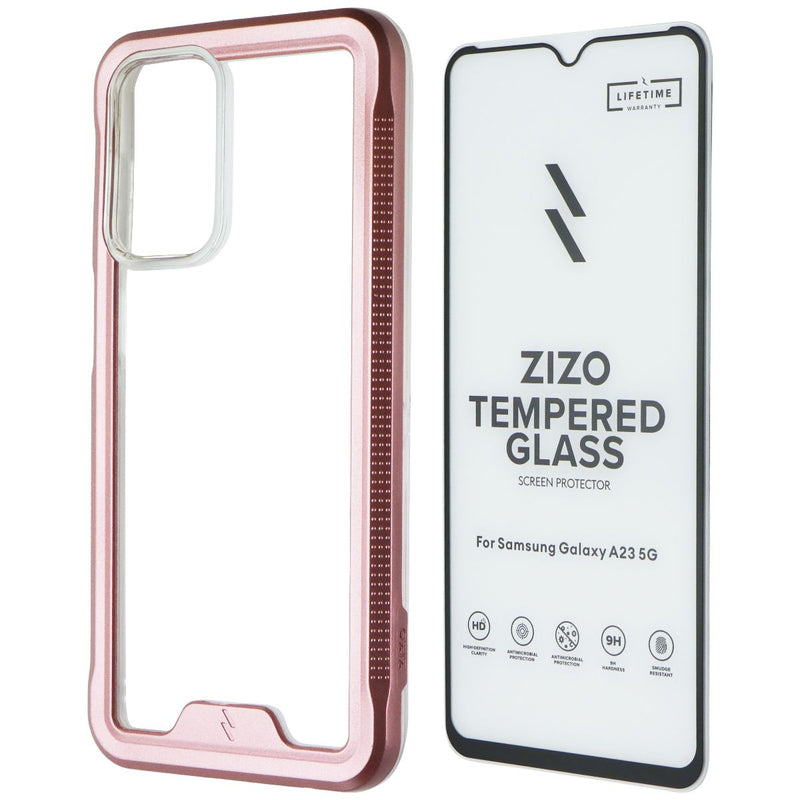 ZIZO Ion Series Case and Glass for Samsung Galaxy A23 (5G) - Rose Gold / Clear
