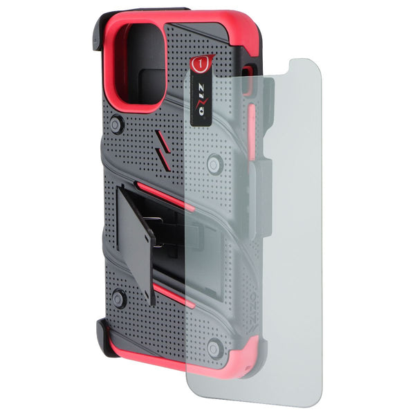 ZIZO Bolt Series Case / Holster / Glass for Apple iPhone 12 Mini - Black/Red