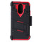 Zizo Bolt Series Case / Glass / Holster for LG Harmony 3/K40/Solo - Black/Red