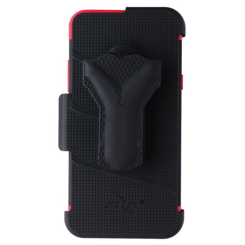 Zizo Bolt Series Case / Glass / Holster for LG Harmony 3/K40/Solo - Black/Red