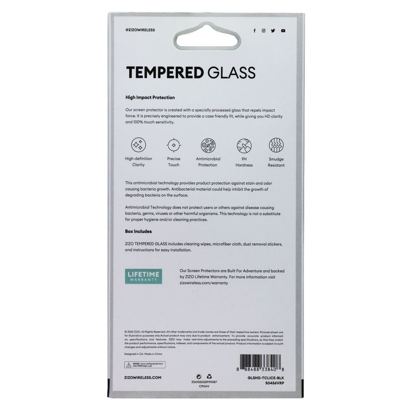 ZIZO Tempered Glass Screen Protector for TCL ION Z - Clear/Black