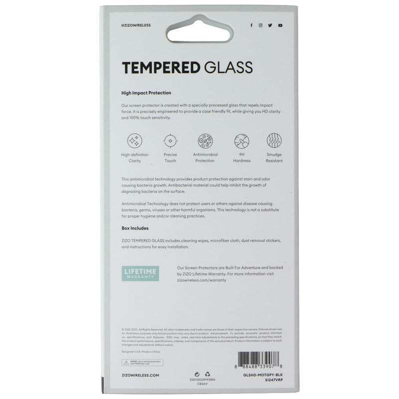 ZIZO Tempered Glass for Motorola Moto G PLAY (2023) - Black