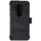 Zizo Bolt Series Case & Holster with Tempered Glass for Moto G7 Power - Black