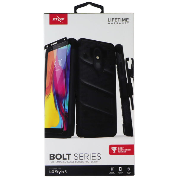 Zizo Bolt Series Case and Holster for LG Stylo 5 Smartphone - Black