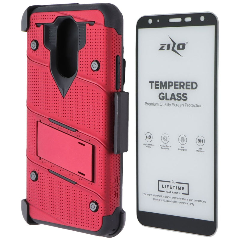 ZIZO Bolt Series Case / Screen / Holster for LG Harmony 3/K40/Solo  - Red