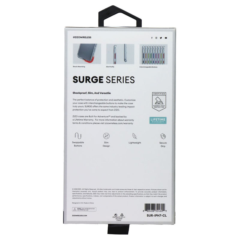 ZIZO Surge Series Case for Apple iPhone SE (3rd/2nd)/8/7 - Clear