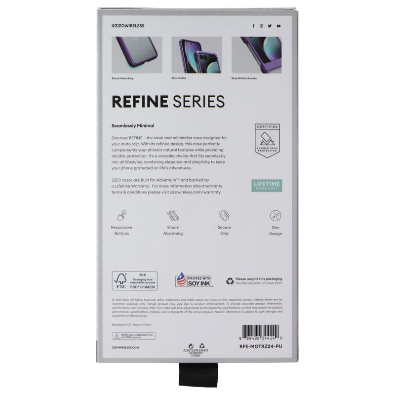 ZIZO Refine Series Case for Motorola Moto Razr (2024) - Purple