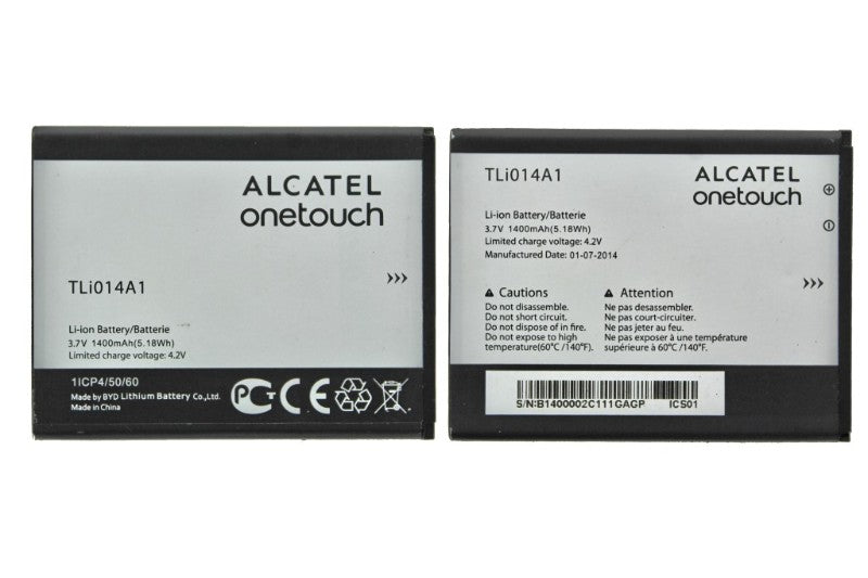 OEM Alcatel TLI014A1 1400mAh Replacement Battery for Alcatel One Touch, Mpop