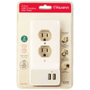Aluratek AUWCS02FR 3.1 A High Speed Dual USB Charger Outlet With Surge Protector